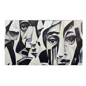1000W UV Printed FIR Panel Heater-Abstract Cubism Canvas Art Front