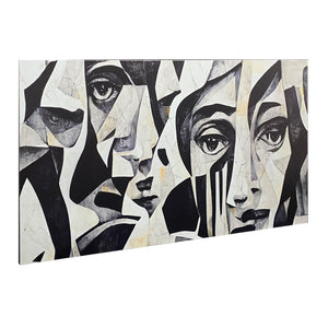 1000W UV Printed FIR Panel Heater-Abstract Cubism Canvas Art Side