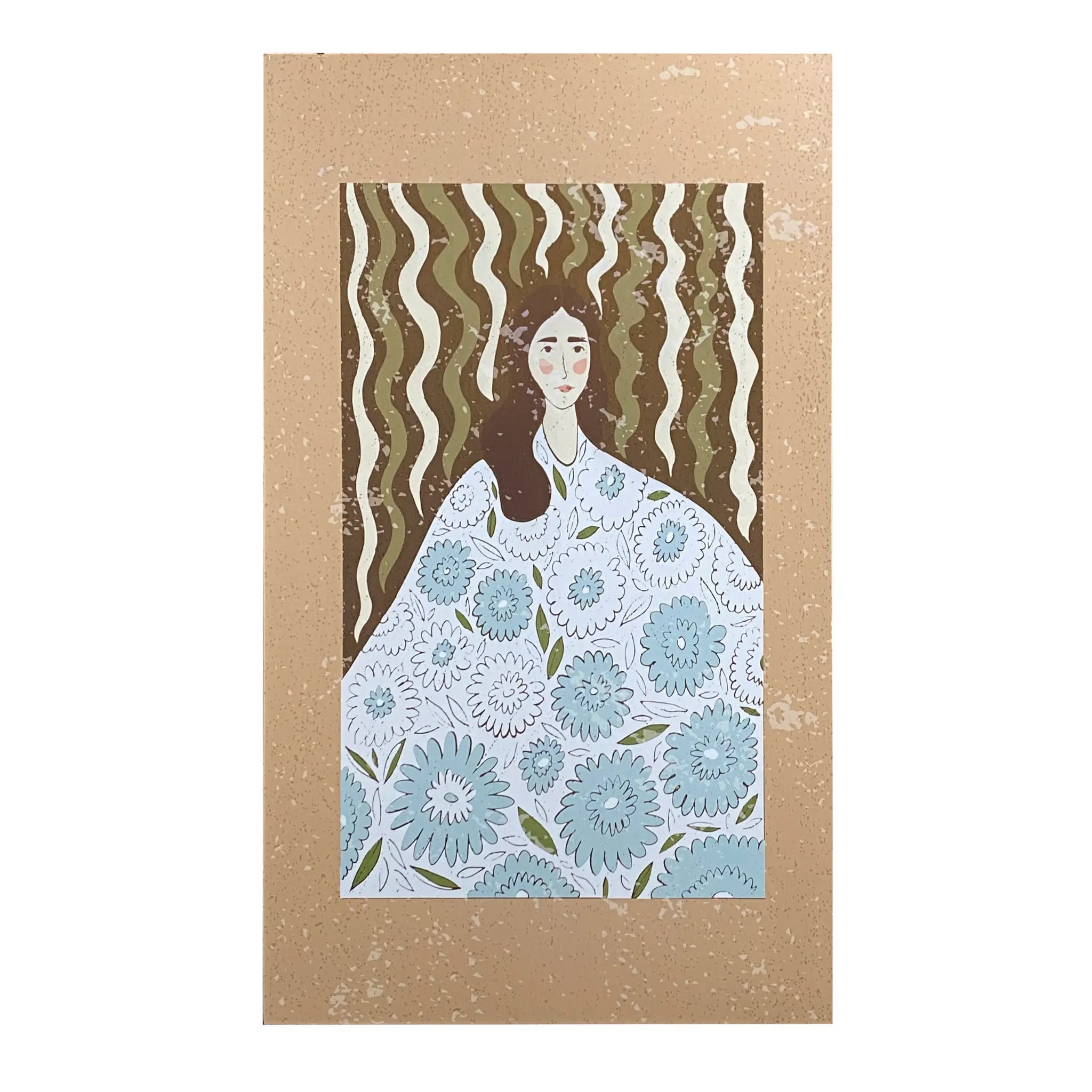 1000W UV Printed FIR Panel Heater-Boho Woman Portrait Front