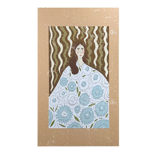 1000W UV Printed FIR Panel Heater-Boho Woman Portrait Front