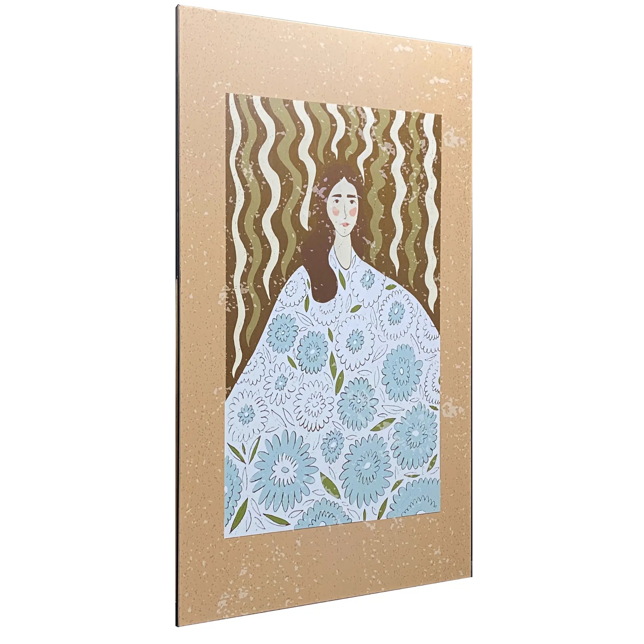 1000W UV Printed FIR Panel Heater-Boho Woman Portrait Side