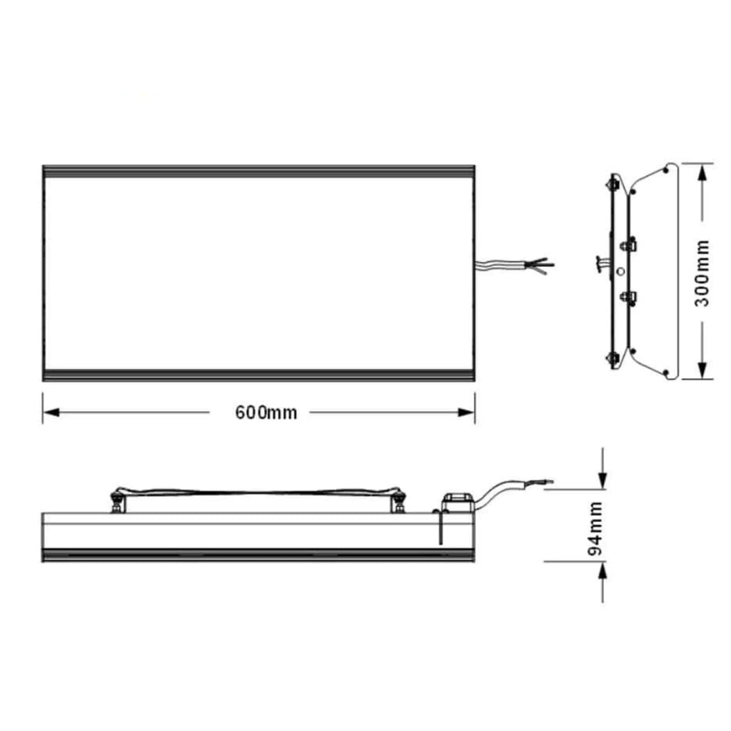 1600W Far Infrared Bathroom Heater Dimensions