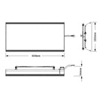 1600W Far Infrared Bathroom Heater Dimensions