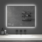 250W Smart Far Infrared Bathroom LED Mirror with 35W Anti-Fog