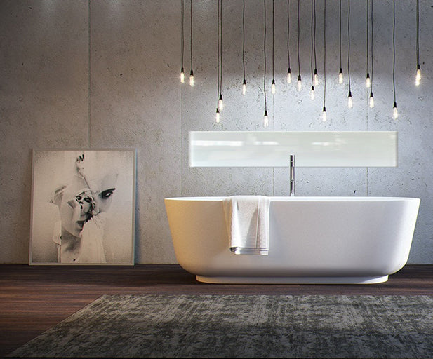 600 watt White Glass Bathroom infrared heater