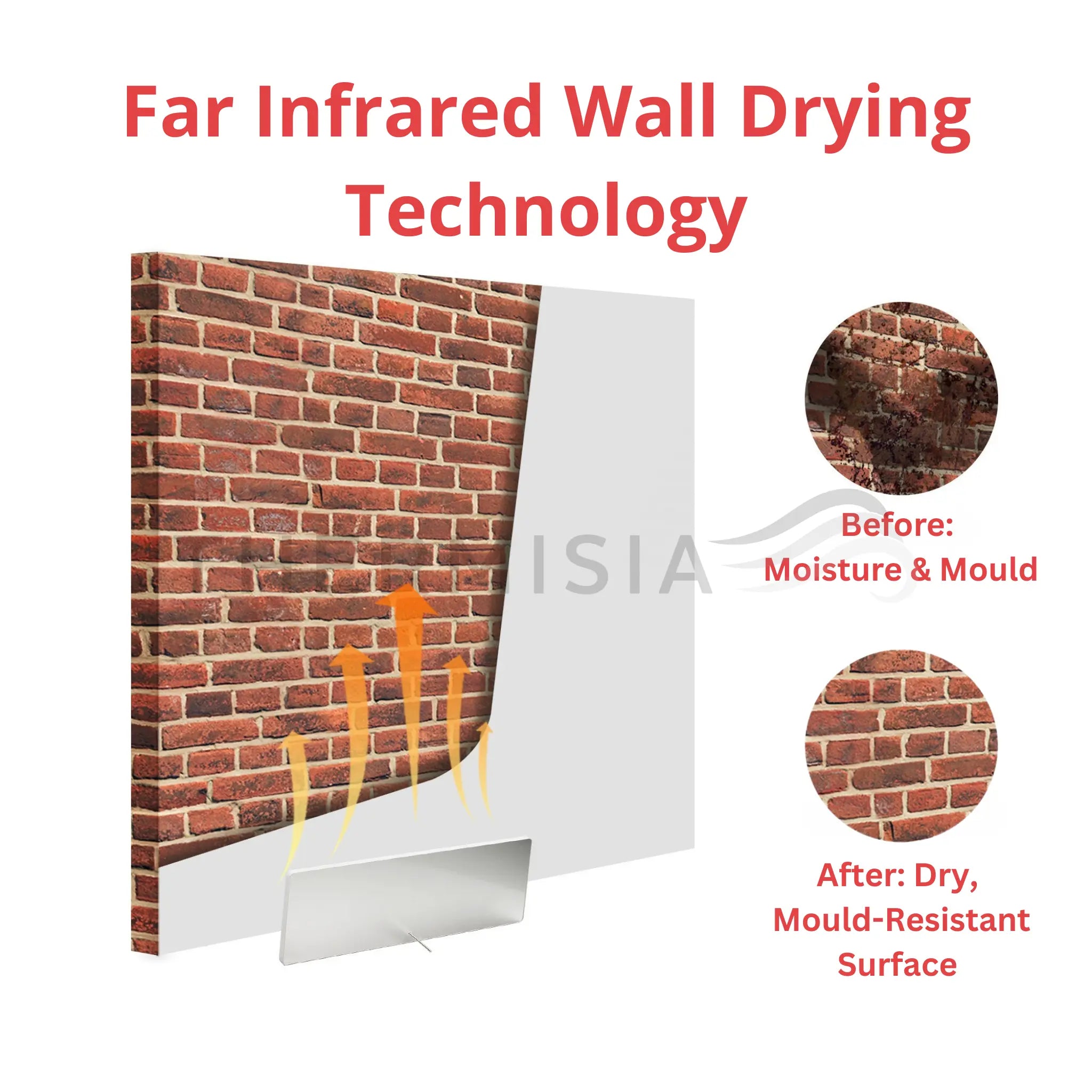 90W Freestanding Bathroom Mould Control Heater