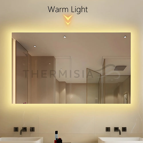 Far Infrared Bathroom LED Warm White Mirror Heater