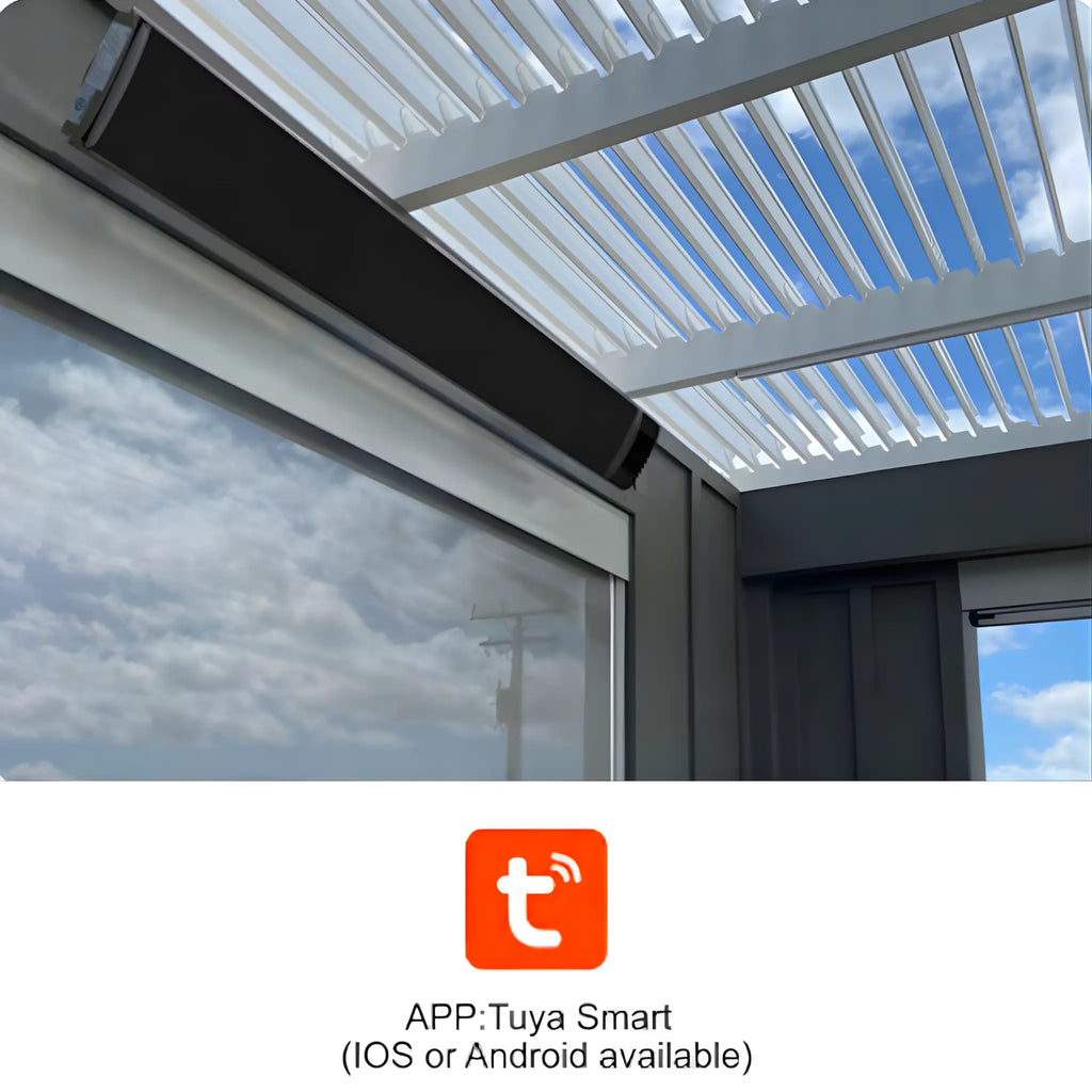 Installed Outdoor Strip Heater Back - 13W Series