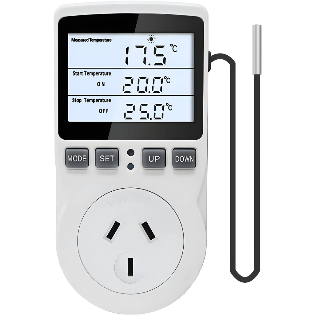 Plugin Thermostat with LED Backlight