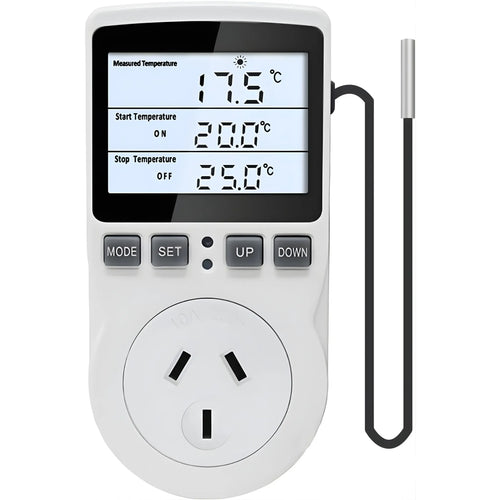 Plugin Thermostat with LED Backlight
