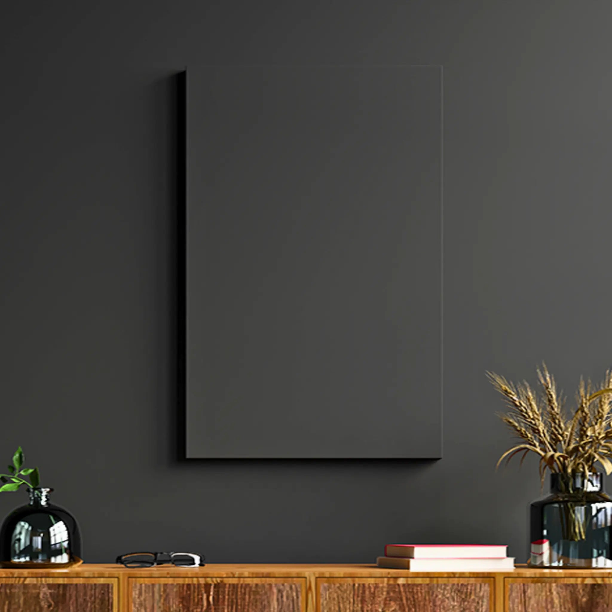 1200W Black Frameless Aluminium Far Infrared Panel Heater – Wall or Ceiling Mounted