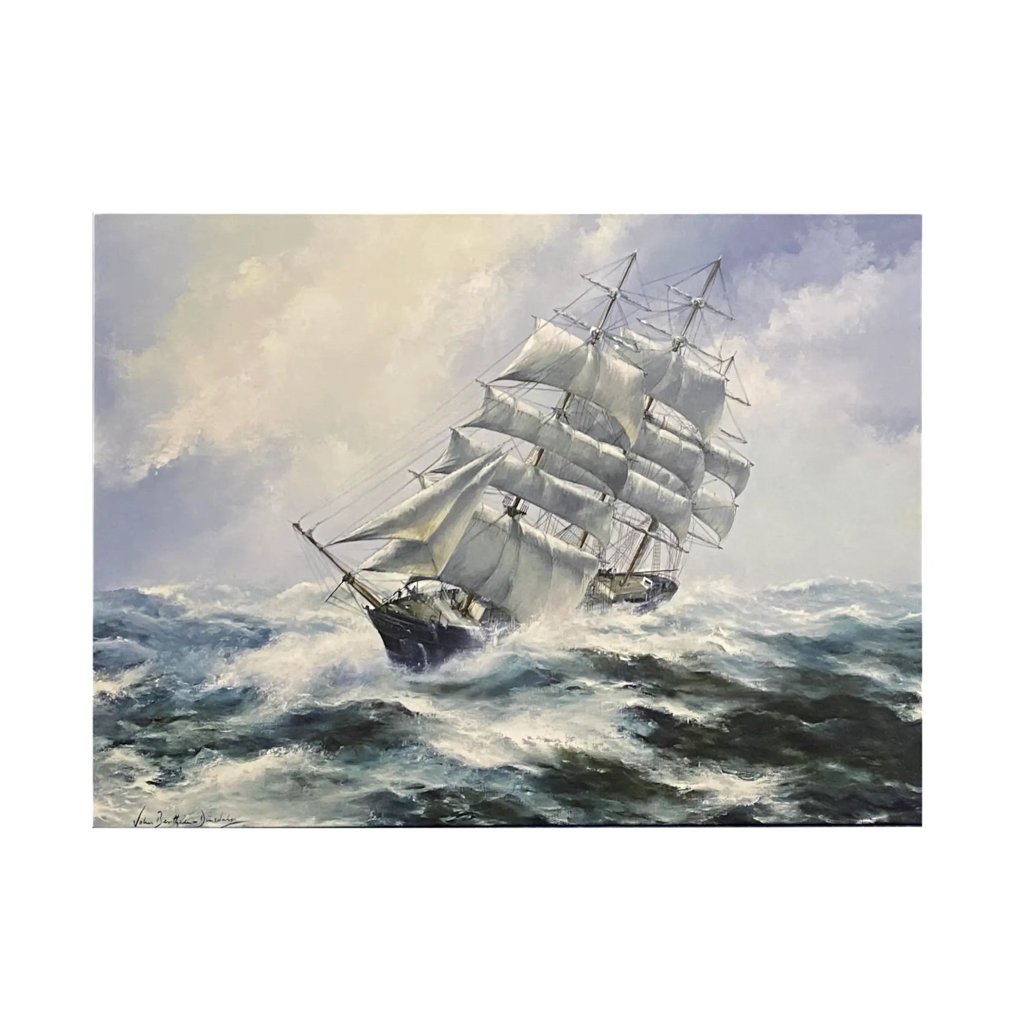 Thermisia 500W UV Printed FIR Aluminium Panel Heater-John Bentham-Dinsdale Maritime Painting Front