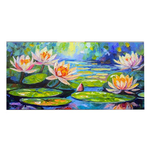 Thermisia 800W UV Printed FIR Aluminium Panel Heater-Abstract Lotus