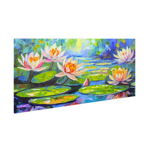Thermisia 800W UV Printed FIR Aluminium Panel Heater-Abstract Lotus Side