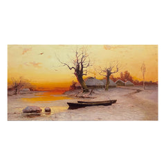 800W UV Printed Far Infrared Designer Aluminium Panel Heater - Winter Landscape