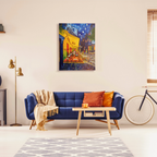 UV Printed Designer Panel Heater Cafe Terrace at Night